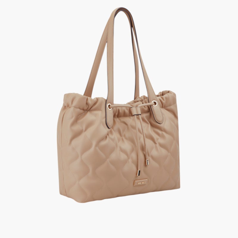 NINE WEST Quilted Tote Bag in Beige for Women - Image 3
